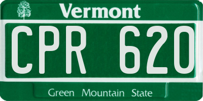 VT license plate CPR620