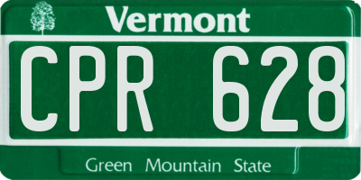 VT license plate CPR628