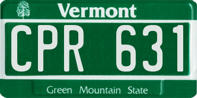 VT license plate CPR631