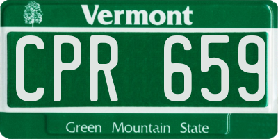 VT license plate CPR659