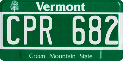 VT license plate CPR682