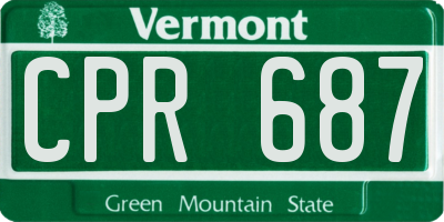VT license plate CPR687
