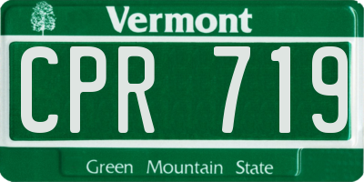 VT license plate CPR719