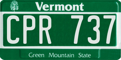 VT license plate CPR737