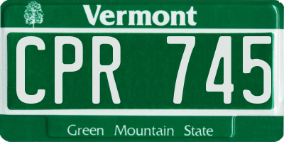 VT license plate CPR745