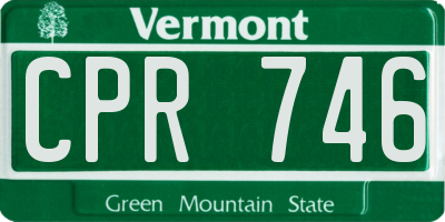 VT license plate CPR746
