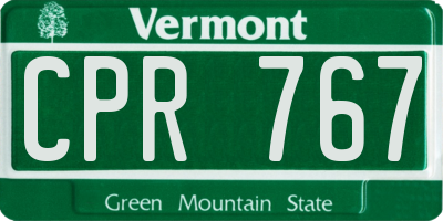 VT license plate CPR767
