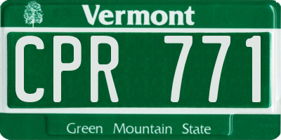 VT license plate CPR771