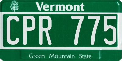VT license plate CPR775