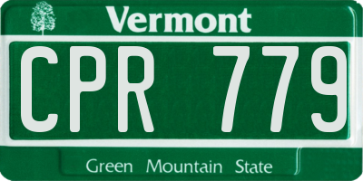 VT license plate CPR779