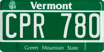 VT license plate CPR780