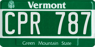 VT license plate CPR787