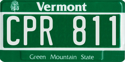 VT license plate CPR811