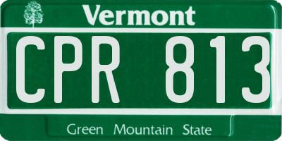VT license plate CPR813