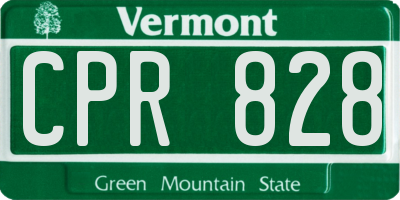 VT license plate CPR828