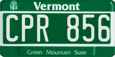 VT license plate CPR856