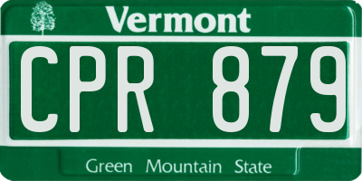 VT license plate CPR879