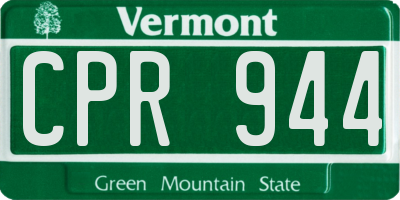 VT license plate CPR944