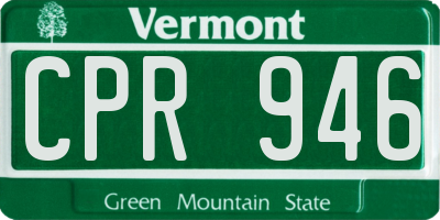 VT license plate CPR946