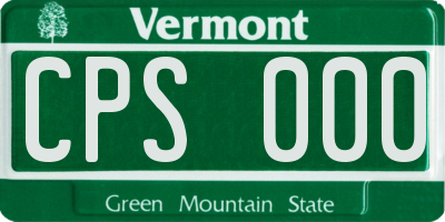 VT license plate CPS000