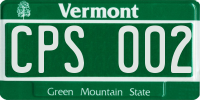 VT license plate CPS002