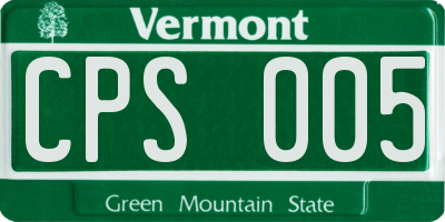 VT license plate CPS005