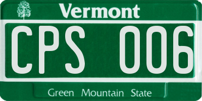 VT license plate CPS006