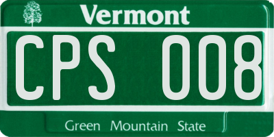VT license plate CPS008
