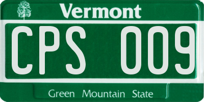 VT license plate CPS009