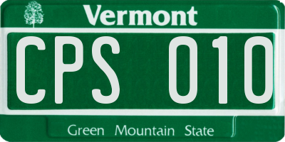 VT license plate CPS010