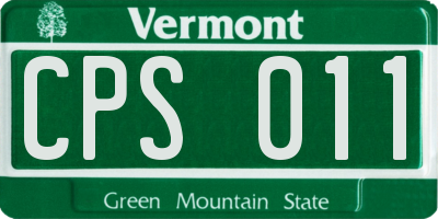 VT license plate CPS011