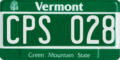 VT license plate CPS028