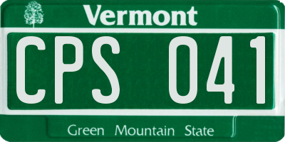 VT license plate CPS041