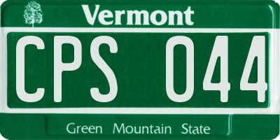VT license plate CPS044