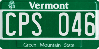 VT license plate CPS046