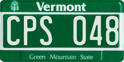 VT license plate CPS048