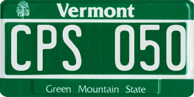 VT license plate CPS050