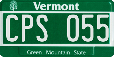 VT license plate CPS055
