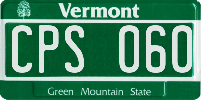 VT license plate CPS060