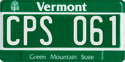 VT license plate CPS061