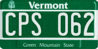VT license plate CPS062