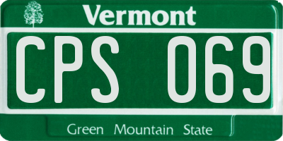 VT license plate CPS069