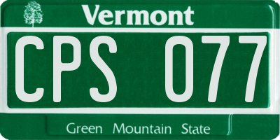 VT license plate CPS077