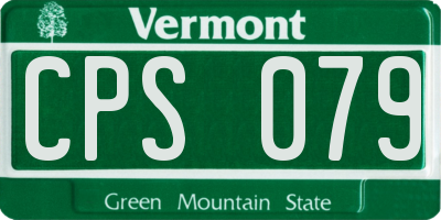 VT license plate CPS079