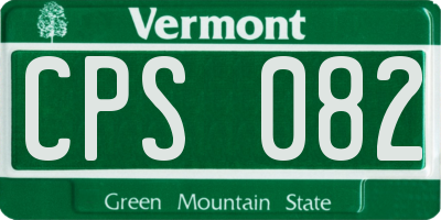 VT license plate CPS082