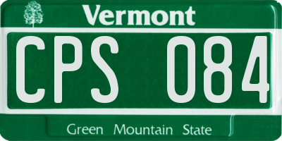 VT license plate CPS084