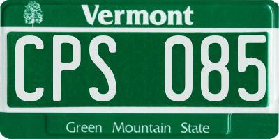VT license plate CPS085