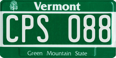VT license plate CPS088