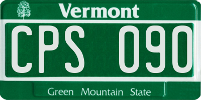 VT license plate CPS090