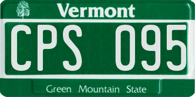 VT license plate CPS095